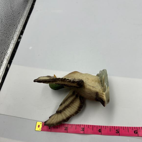 Vintage HTF Stone Critters Resin Mallard Duck 4" Figurine 1990 Open Wings Flight - Picture 5 of 12